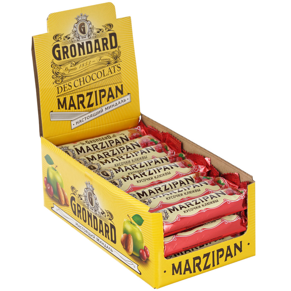  TM Grondard     (8415) Батончики глазированные Марципановые Клюква, (24шт по 50г)    в Верхней Пышме