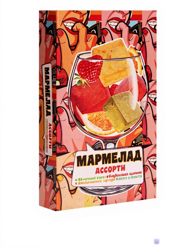 №2 Мармелад АлкоАссорти(яблочный виски, клубничный просекко, апельсиновый вермут, лайм текила) 110г в Верхней Пышме