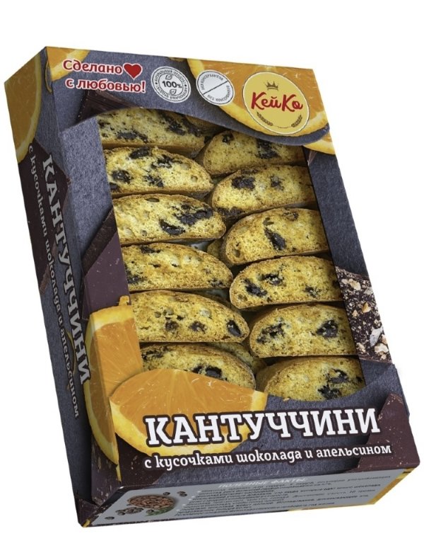 №3 Кей Ко Кантуччини с кусочками шоколада и апельсином, 200г   в Верхней Пышме