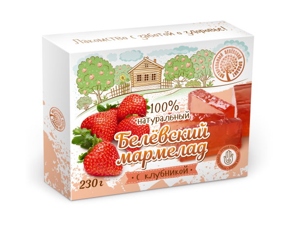 №2 Мармелад белевский "Клубника" 230г в Верхней Пышме